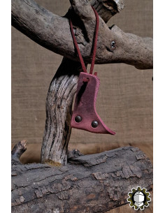 Tahalí de couro para espadas, cor vermelha