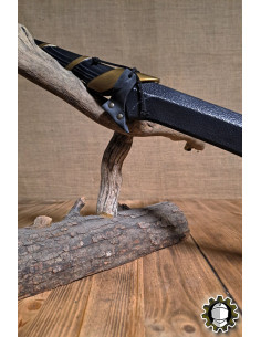 Tahalí de couro para espadas, cor preta 2