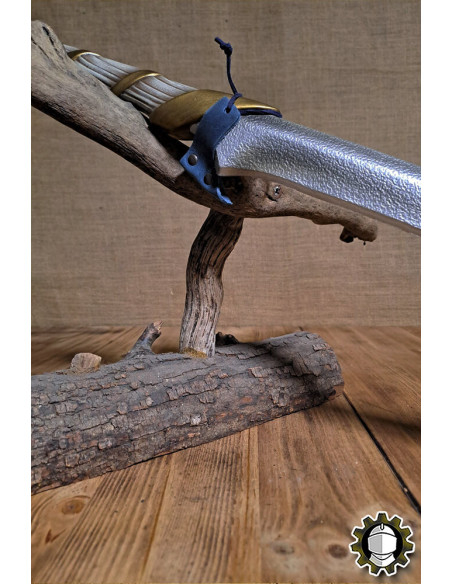 Tahalí de couro para espadas, cor azul