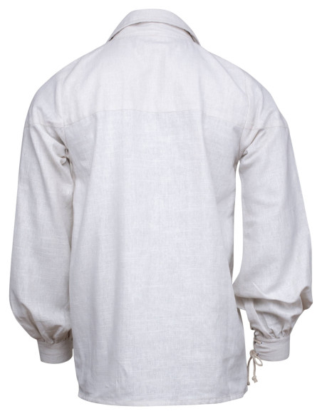 Camisa medieval em linho modelo...