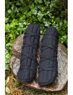Grebas medievais acolchoadas modelo Farald, cor preta