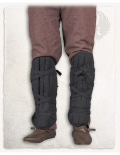 Grebas medievais acolchoadas modelo Farald, cor preta 2