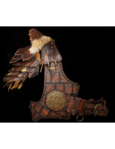 Peto de couro marrom modelo Bárbaro