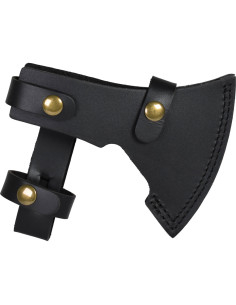 Machado pesado de aço com capa de couro (36 cm) 2