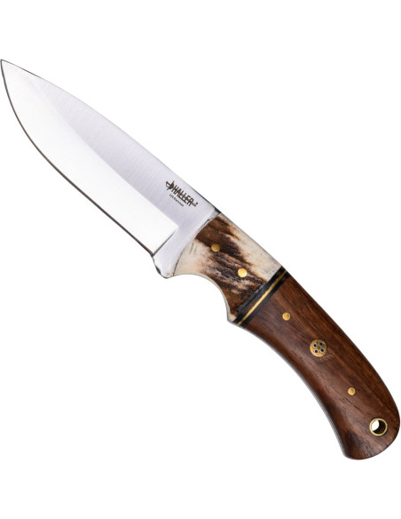 Faca aventureira com capa de couro...