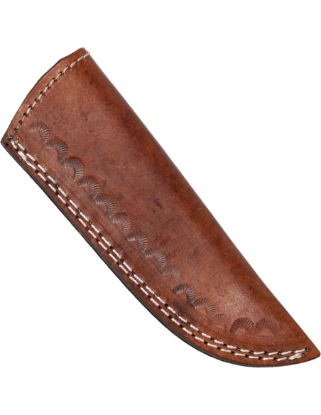 Faca aventureira com capa de couro...