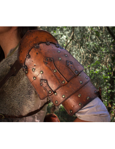 Hombrera de couro envelhecido modelo Peregrino 2
