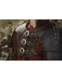Espaldar medieval de couro modelo Mercenário 2
