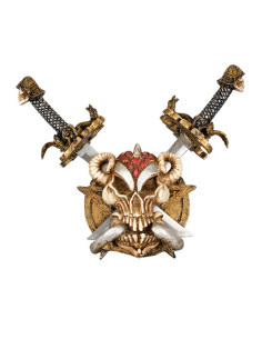 Panóplia de caveira com facas fantásticas