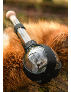 Garrafa de vidro com pescoço longo e tira para cinto (0,5... 2