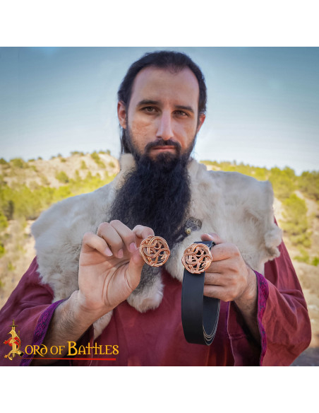 Fivela vikinga serpente para cinto,...