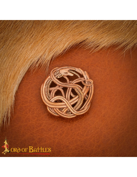 Fivela vikinga serpente para cinto,...