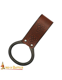 Tahalí Celta para machados em couro marrom