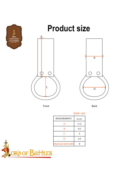 Tahalí Celta para machados em couro...