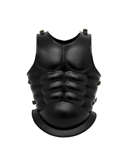 Couraça romana em aço enegrecido com...