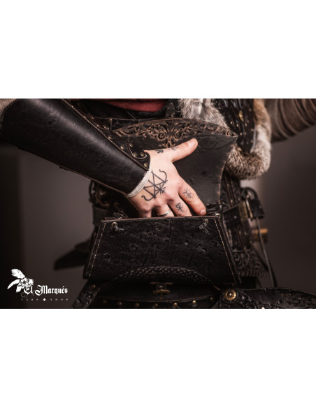Bolsa nórdica de couro Baldur