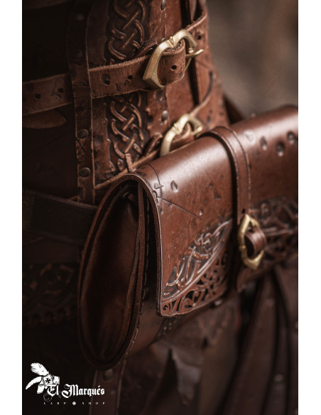 Bolsa nórdica de couro Baldur