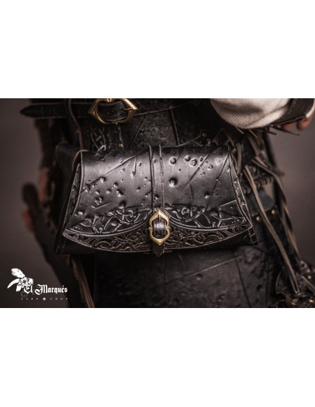 Bolsa nórdica de couro Baldur