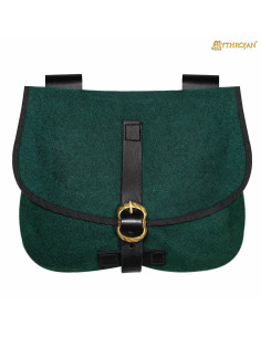 Bolsa medieval para LARP em verde