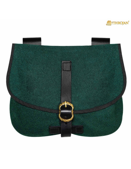 Bolsa medieval para LARP em verde