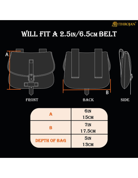Bolsa medieval para LARP em verde