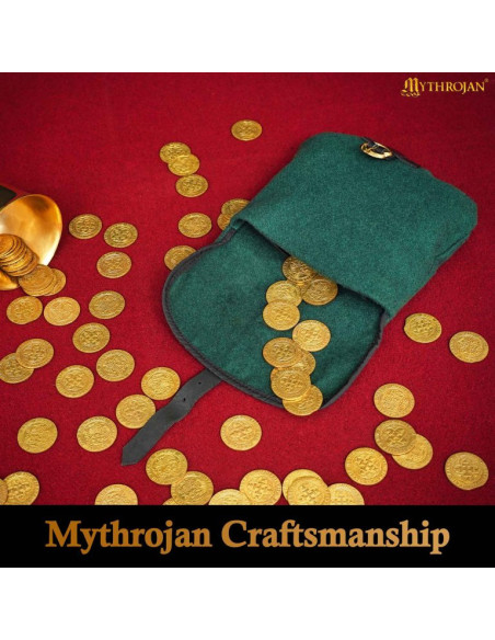 Bolsa medieval para LARP em verde