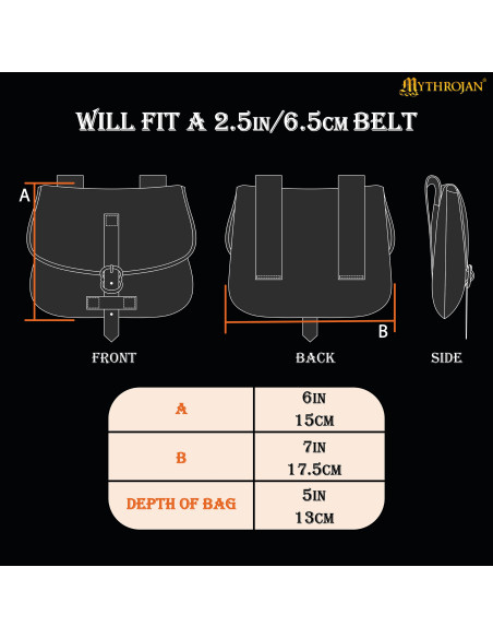 Bolsa medieval para LARP em vermelho...