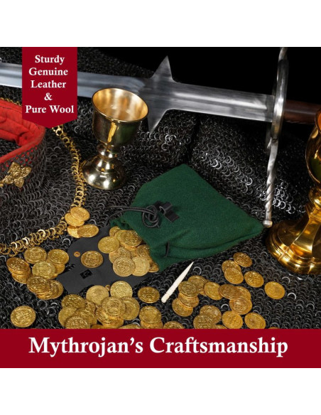 Bolso medieval, fecho de osso, em...