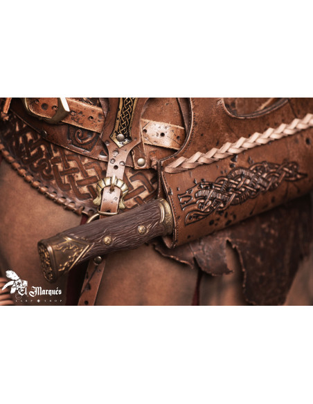 Capa de couro Baldur para facas Seax