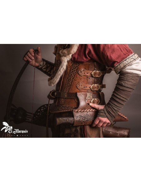 Capa de couro Baldur para facas Seax