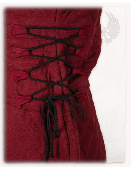 Gambesão medieval Diana em vermelho