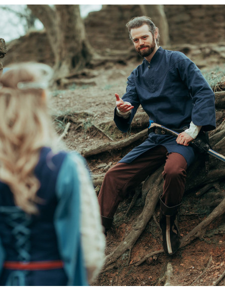 Túnica medieval de algodão modelo...