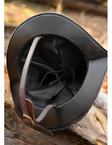 Capacete Morion alemão medieval,...