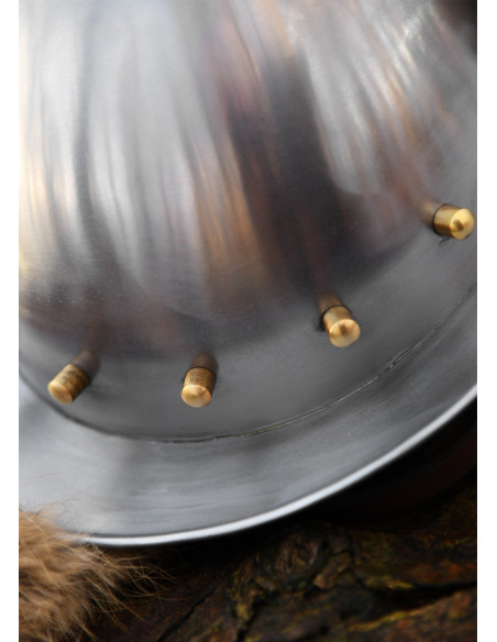 Capacete Morion alemão medieval,...