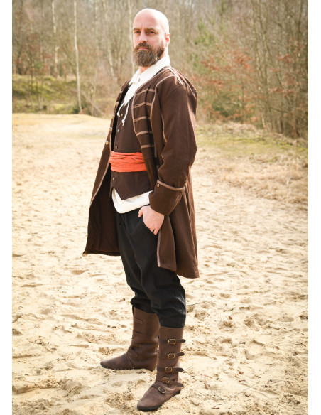 Botas medievais altas com fecho de...