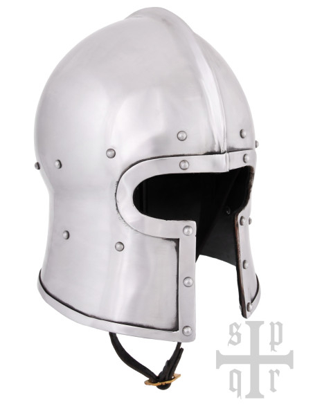 Barbuta medieval abertura em T, 2 mm.