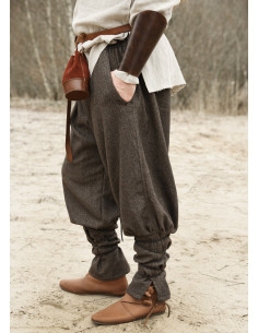 Calças vikings padrão de espinha, modelo Tjore 2