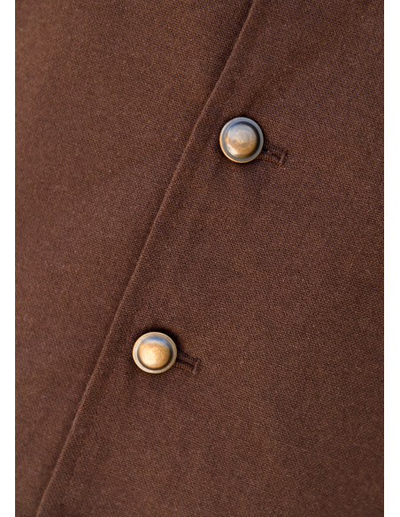 Colete medieval marrom modelo Lasse