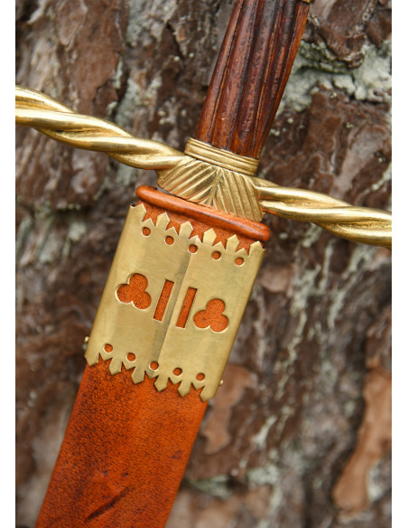 Espada cerimônias guarda trançada,...