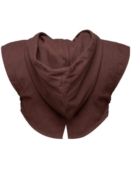 Capa de ombro medieval com capuz...