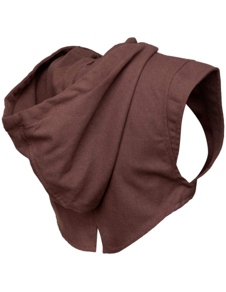 Capa de ombro medieval com capuz...