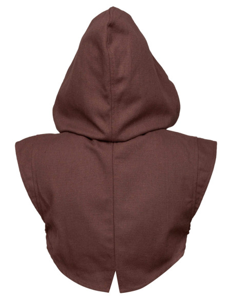 Capa de ombro medieval com capuz...