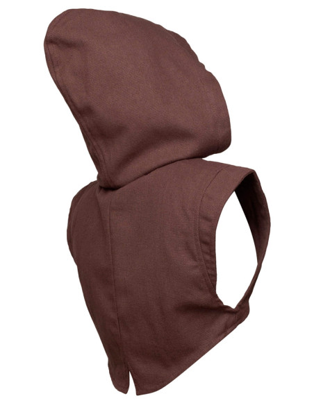 Capa de ombro medieval com capuz...