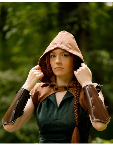 Protetor de ombro com capuz medieval...