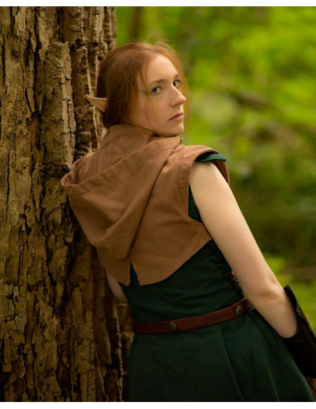 Protetor de ombro com capuz medieval...