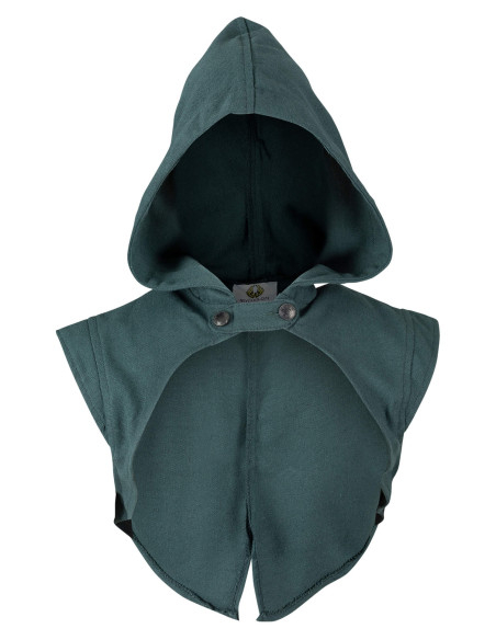 Cobre-ombros com capuz medieval...