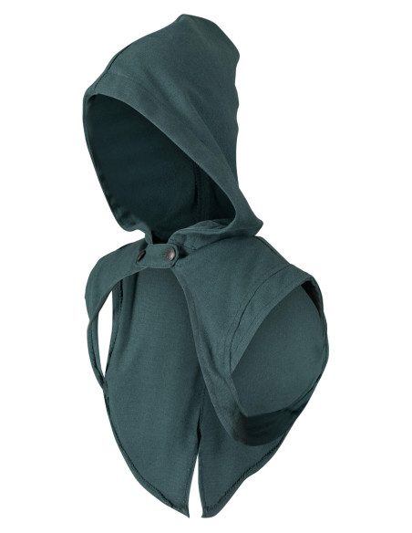 Cobre-ombros com capuz medieval...