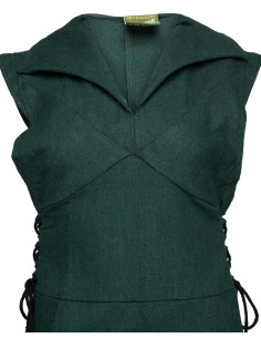Túnica medieval de algodão modelo Galatea, cor verde 2