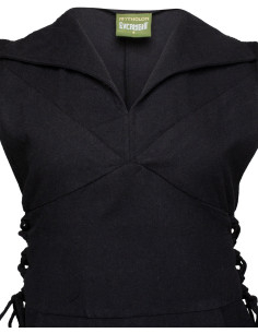 Túnica medieval de algodão modelo Galatea, cor preto 2