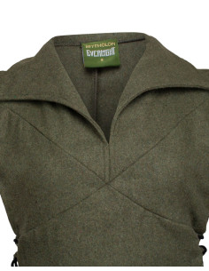 Túnica medieval em lã modelo Galatea, cor verde 2